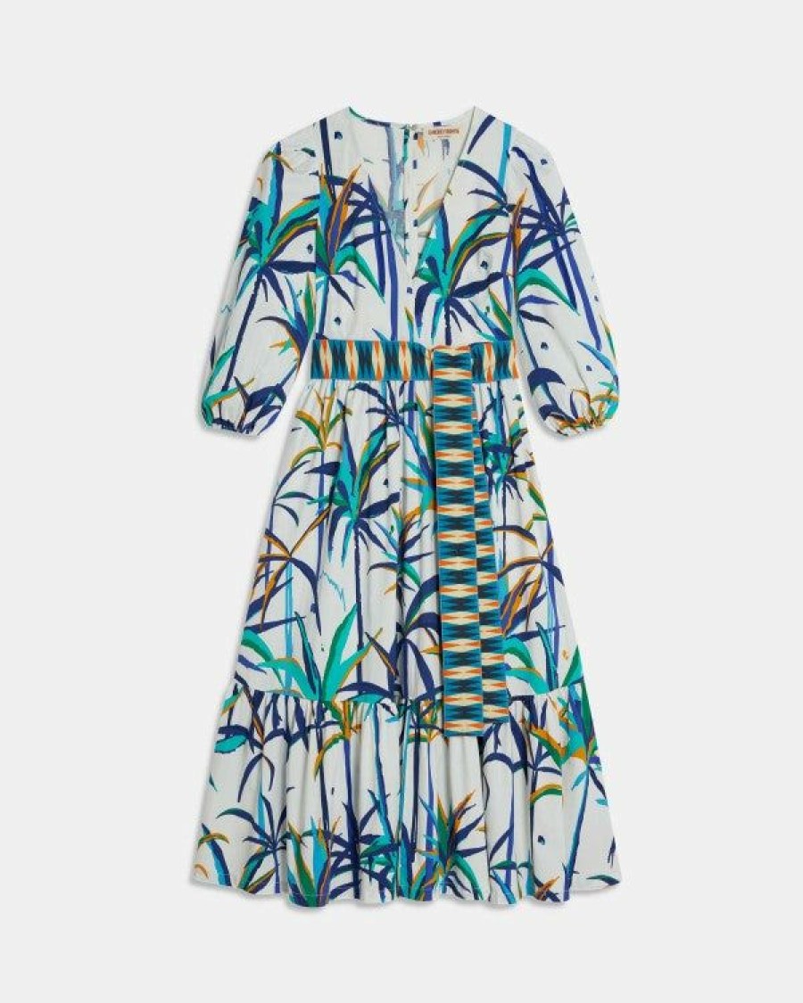 Women Emporio Sirenuse Dresses | Loretta Dress In Tropical Sunset Blue